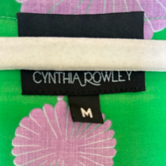 Cynthia Rowley Green and Purple Floral Mini Dress - Picture 4 of 4